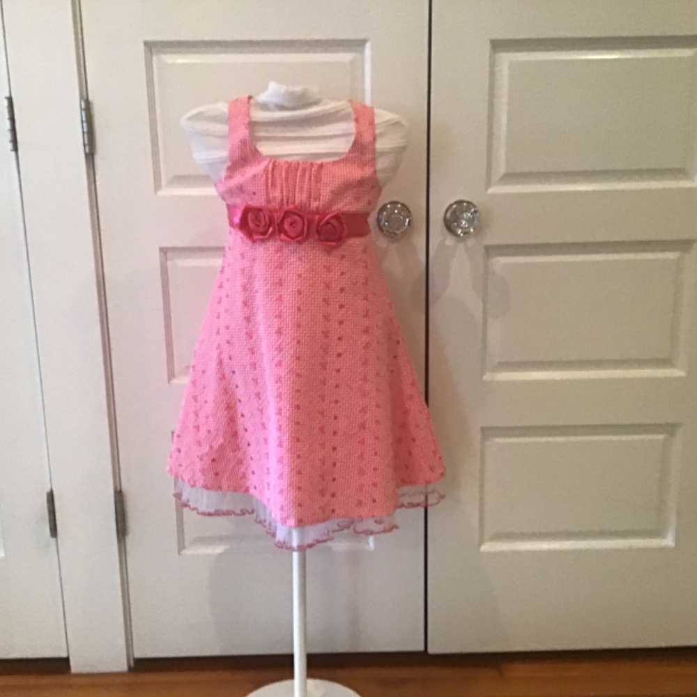 Girls size 7 summer/spring pink dress